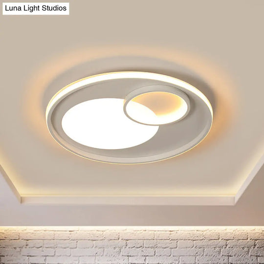 Modernist Led Acrylic Ceiling Light Fixture - 18/21.5 Diameter Warm/White Remote Control Dimming