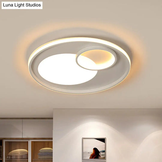 Modernist Led Acrylic Ceiling Light Fixture - 18/21.5 Diameter Warm/White Remote Control Dimming