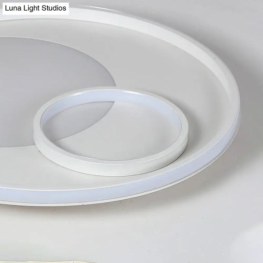 Modernist Led Acrylic Ceiling Light Fixture - 18’/21.5’ Diameter Warm/White Remote Control Dimming