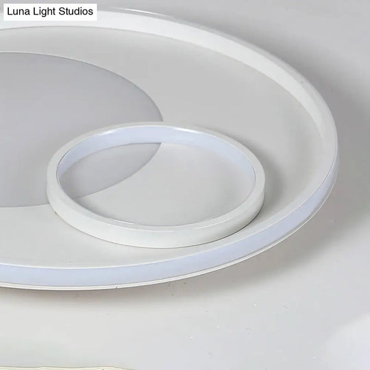 Modernist Led Acrylic Ceiling Light Fixture - 18/21.5 Diameter Warm/White Remote Control Dimming