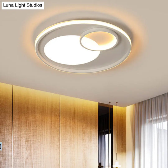 Modernist Led Acrylic Ceiling Light Fixture - 18/21.5 Diameter Warm/White Remote Control Dimming