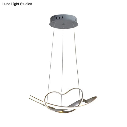 Modernist Led Hanging Light Kit - 16’/19.5’ Wide Grey Twisted Chandelier Lamp With Acrylic Leds