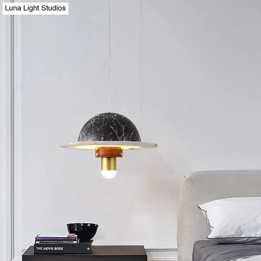 Modern Black Airship Led Pendant For Bedroom Ceiling