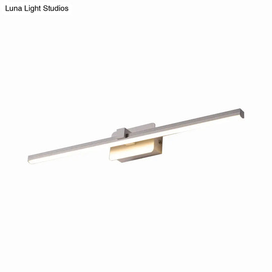 Modernist Led Vanity Light Fixture - Black/White Linear Design 16/19.5 Width Warm/White