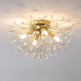 Modernist Metallic Dandelion Flushmount Light In Brass With 3/4/6 Bulbs 4 /
