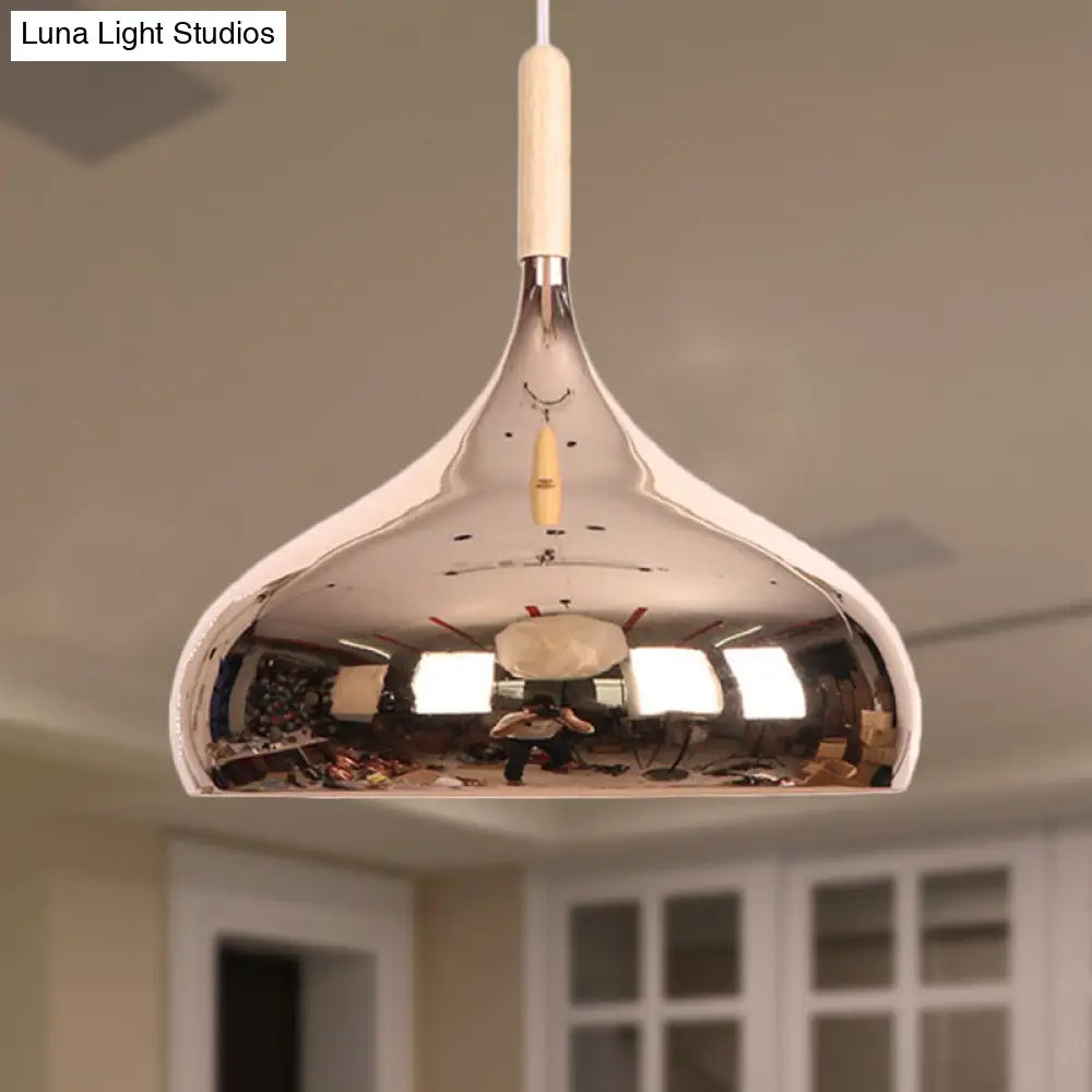 Modern Pendant Light In Metallic Chrome/Gold/Rose Gold For Dining Table