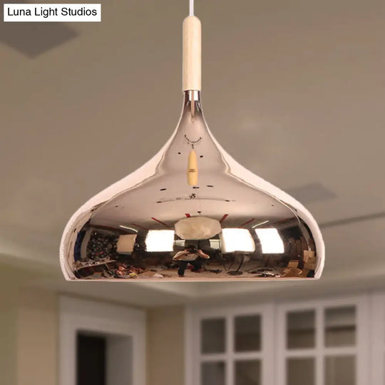 Modern Pendant Light In Metallic Chrome/Gold/Rose Gold For Dining Table