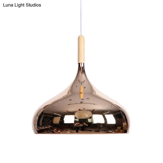 Modern Pendant Light In Metallic Chrome/Gold/Rose Gold For Dining Table