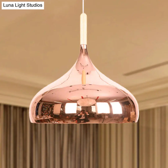 Modern Pendant Light In Metallic Chrome/Gold/Rose Gold For Dining Table Rose