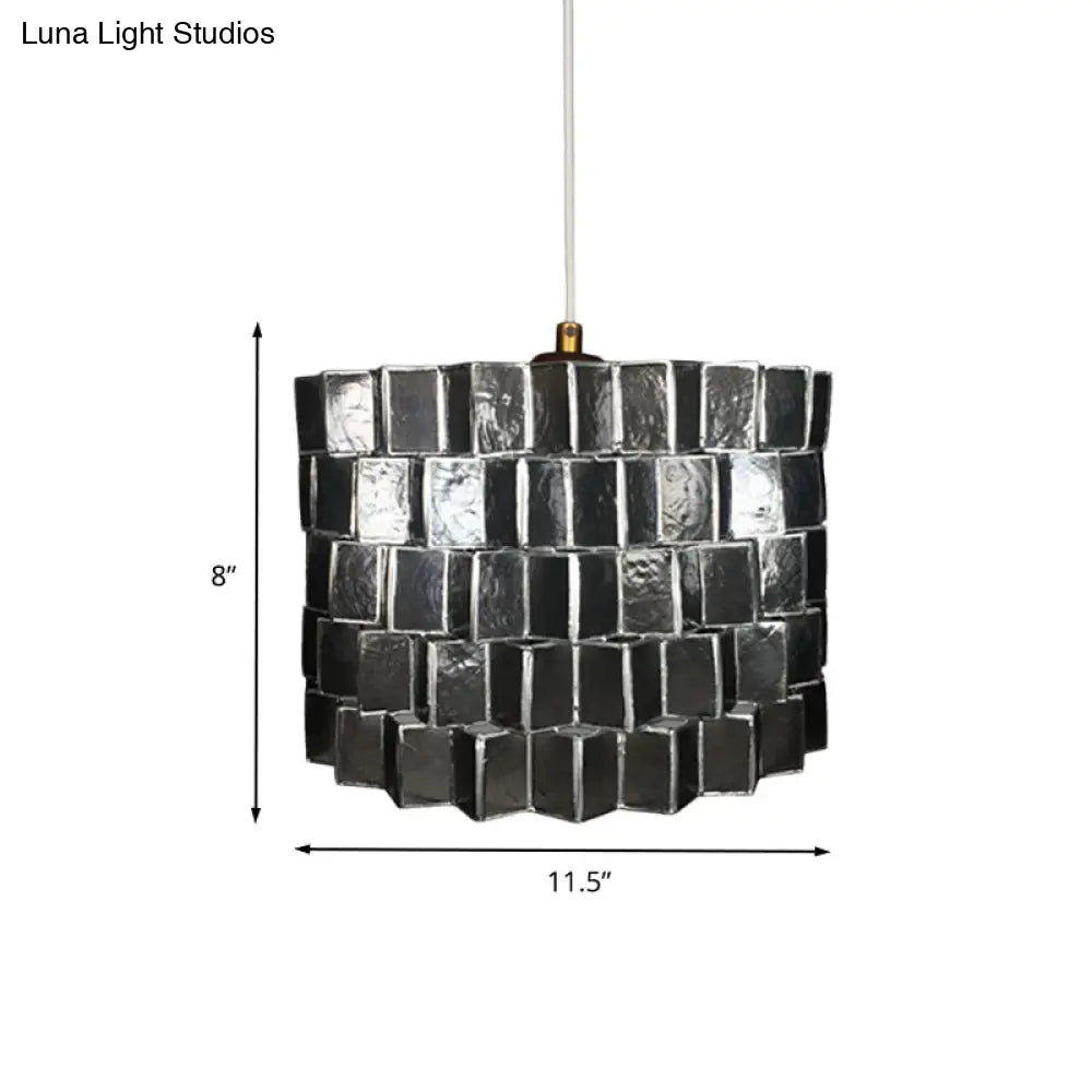 Modern Black Drum Pendant Light For Bedroom Ceiling - Sleek Shell Design With Single Head Suspension