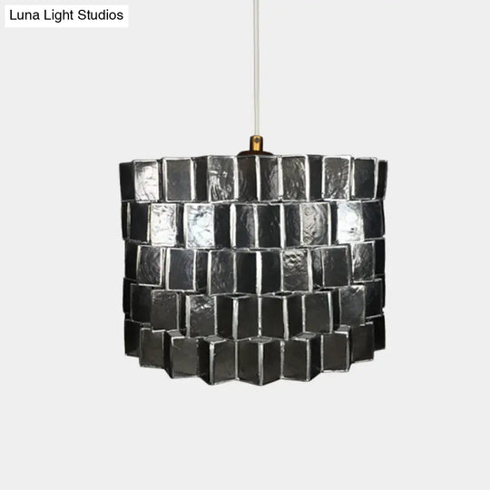 Modern Black Drum Pendant Light For Bedroom Ceiling - Sleek Shell Design With Single Head Suspension