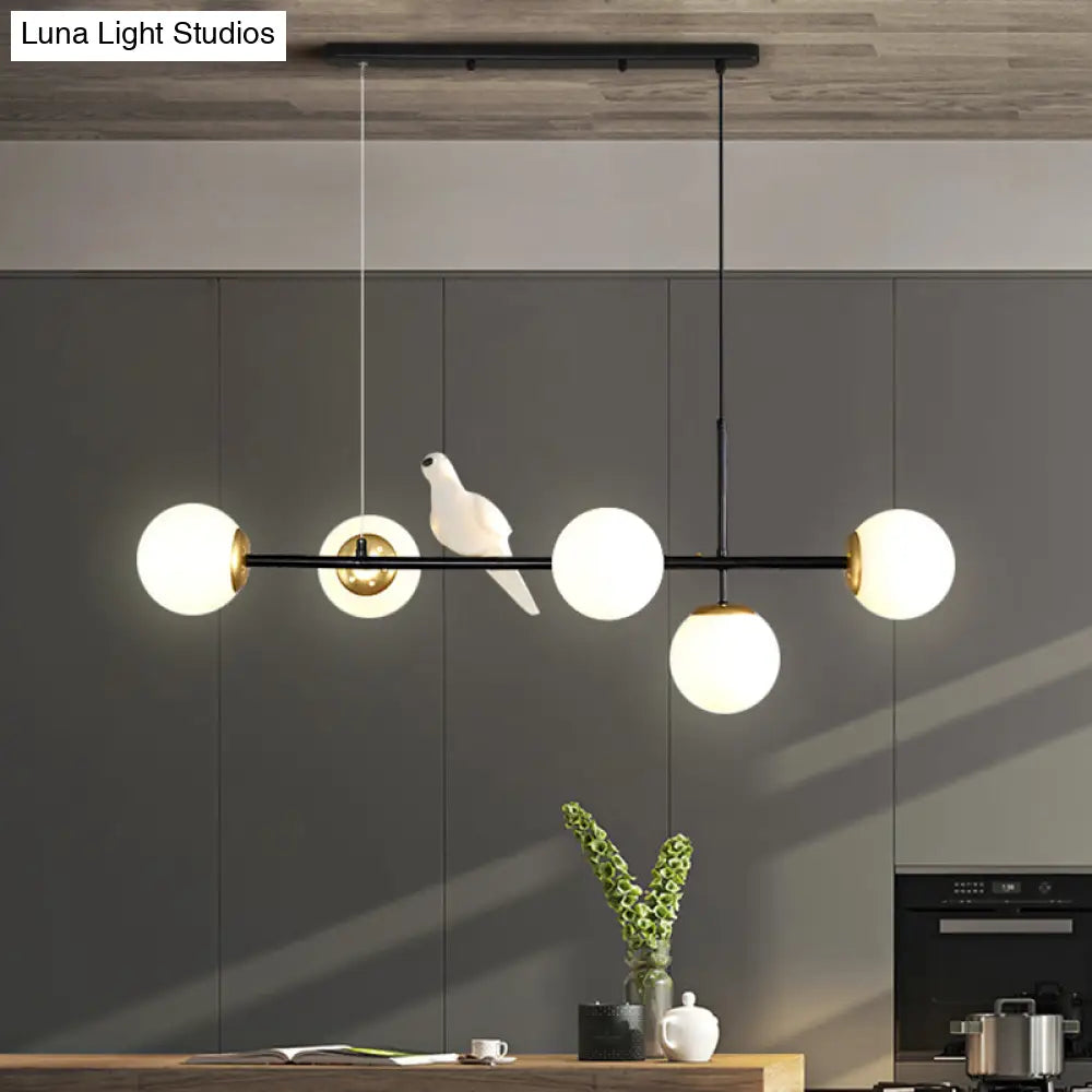 Modo Island Glass 5-Light Pendant Light For Restaurants