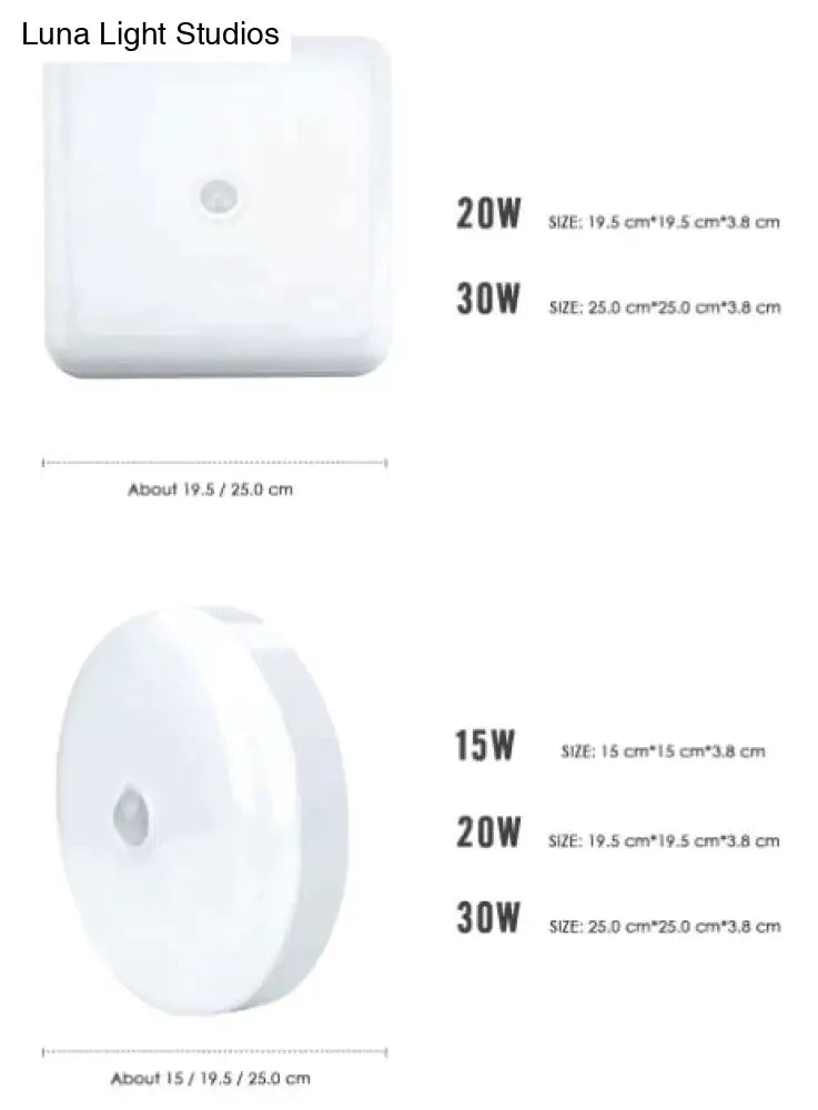 Motion Sensor Led Ceiling Light 30W 36W Pir Surface Mounted Lamp Indoor Lighting Home Kitchen