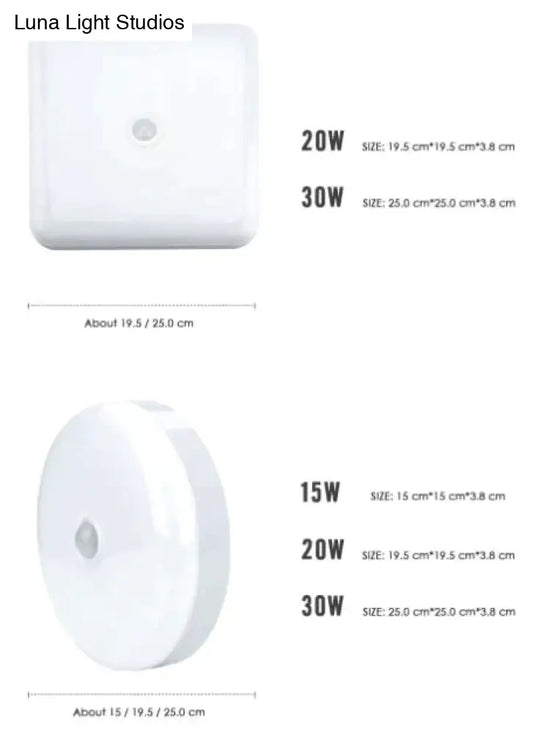 Motion Sensor Led Ceiling Light 30W 36W Pir Surface Mounted Lamp Indoor Lighting Home Kitchen