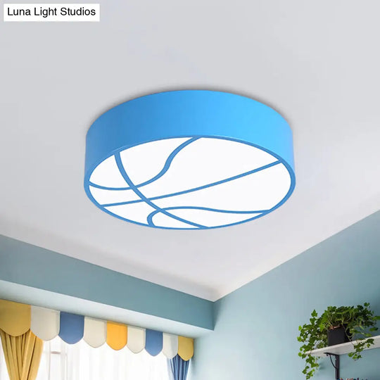 Multipurpose Led Basketball Ceiling Light For Kids - Red/Blue/Green Finish Blue