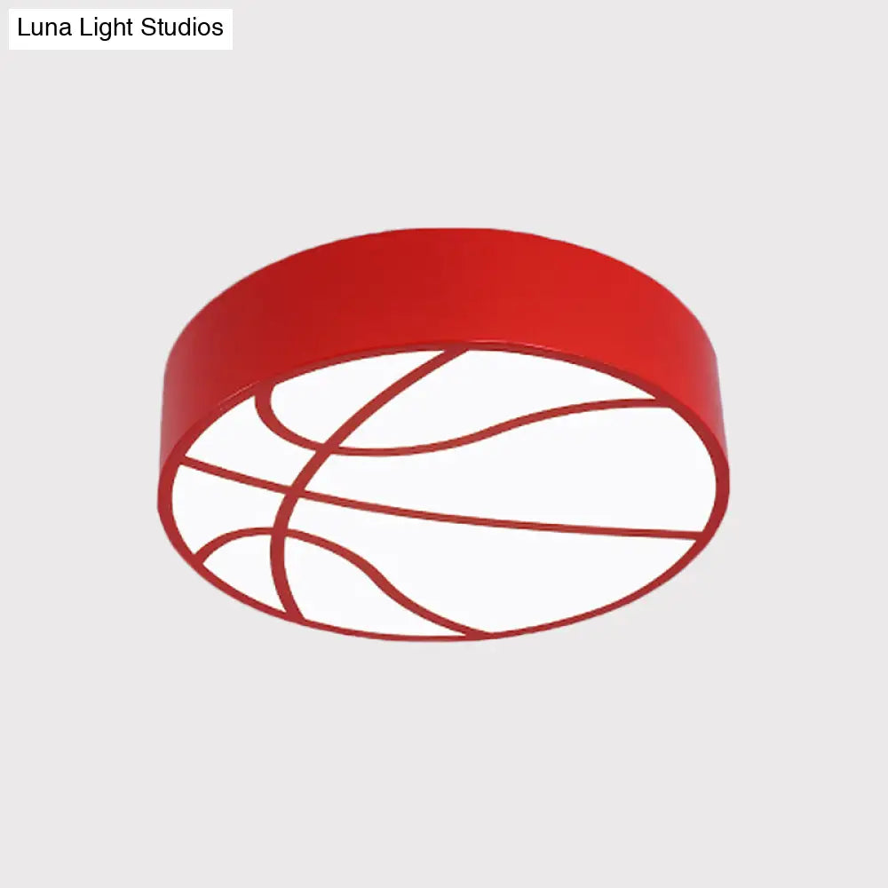 Multipurpose Led Basketball Ceiling Light For Kids - Red/Blue/Green Finish