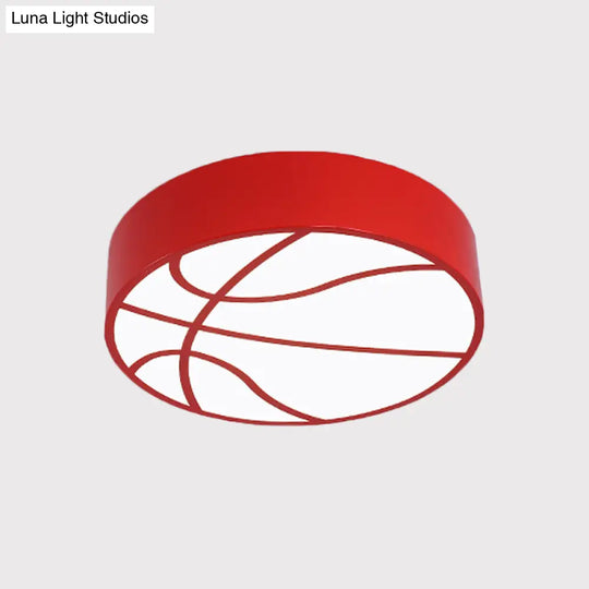Multipurpose Led Basketball Ceiling Light For Kids - Red/Blue/Green Finish