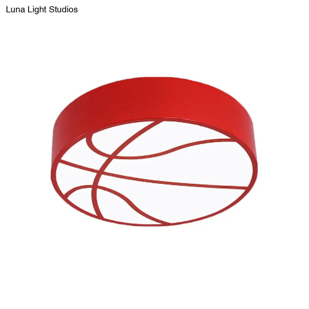 Multipurpose Led Basketball Ceiling Light For Kids - Red/Blue/Green Finish