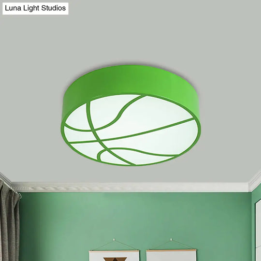 Multipurpose Led Basketball Ceiling Light For Kids - Red/Blue/Green Finish