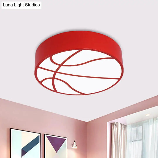 Multipurpose Led Basketball Ceiling Light For Kids - Red/Blue/Green Finish