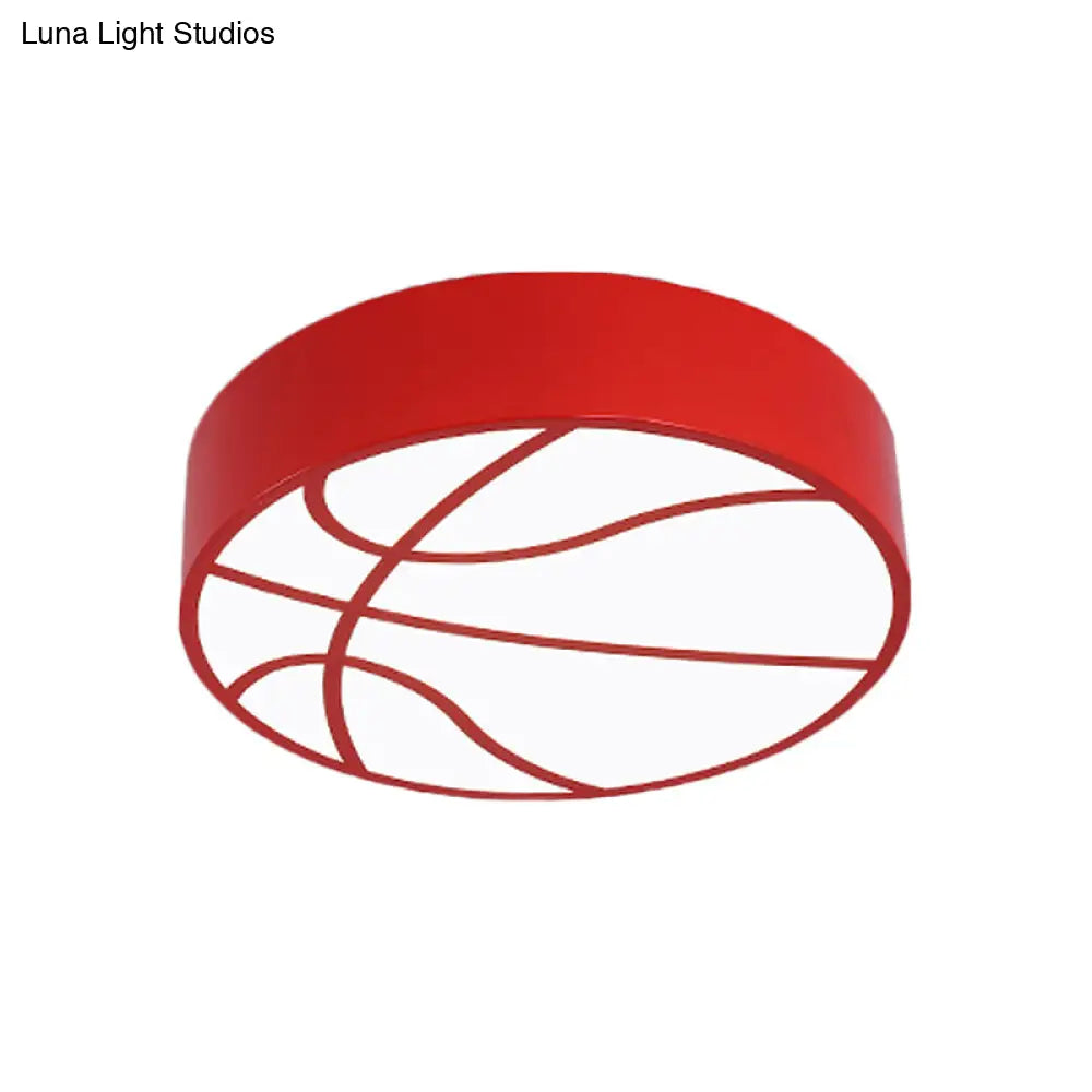 Multipurpose Led Basketball Ceiling Light For Kids - Red/Blue/Green Finish