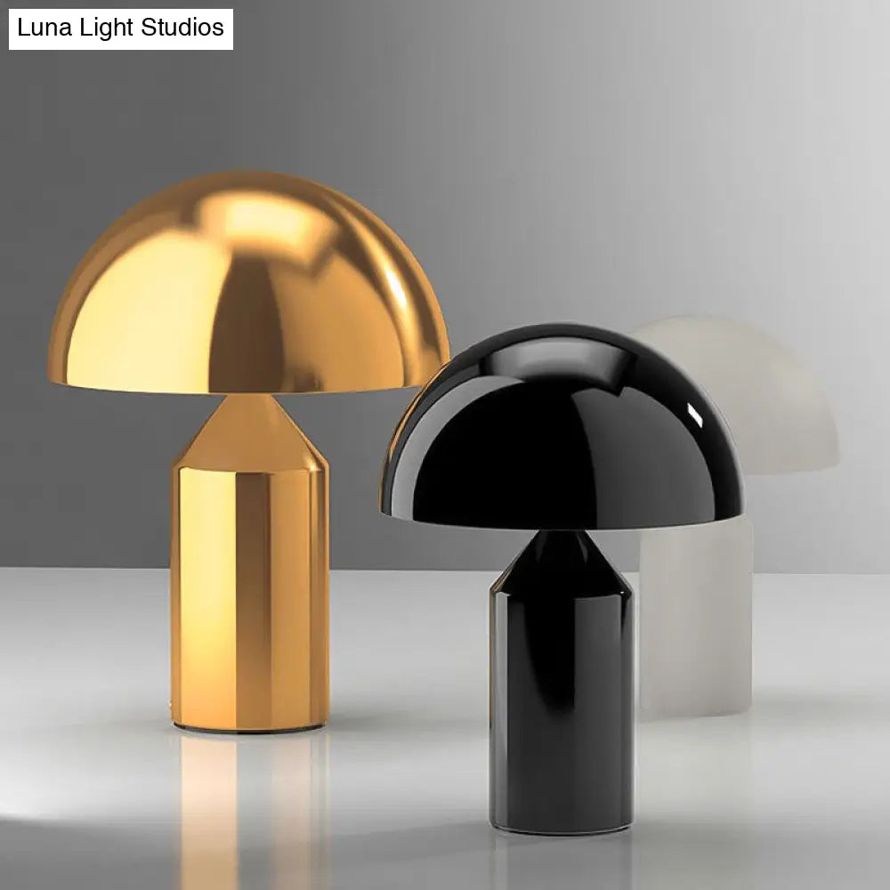 Mushroom Nightstand Lamp: Minimalist Metal 1-Head Modern Lighting For Living Room