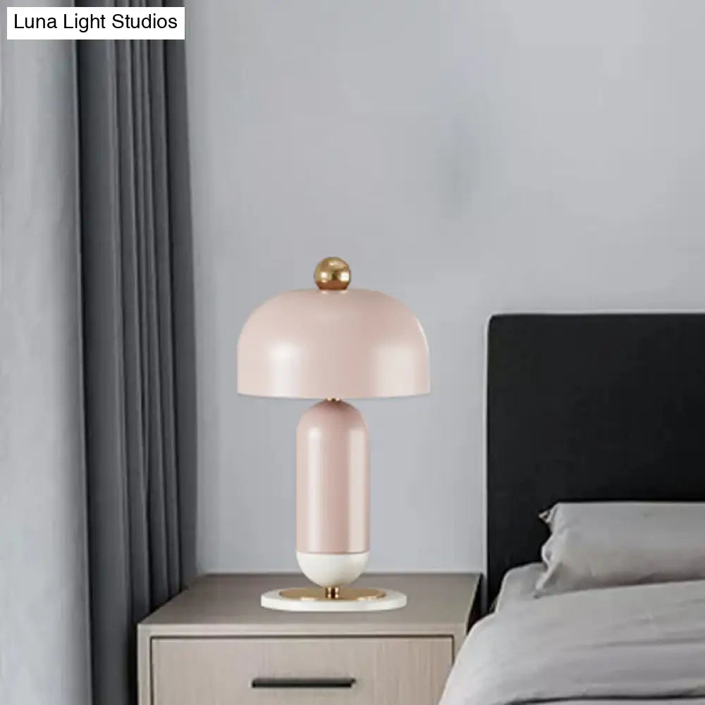 Mushroom Table Lamp - Macaron Style Metal 2 Lights Perfect Night Light For Girls Bedroom