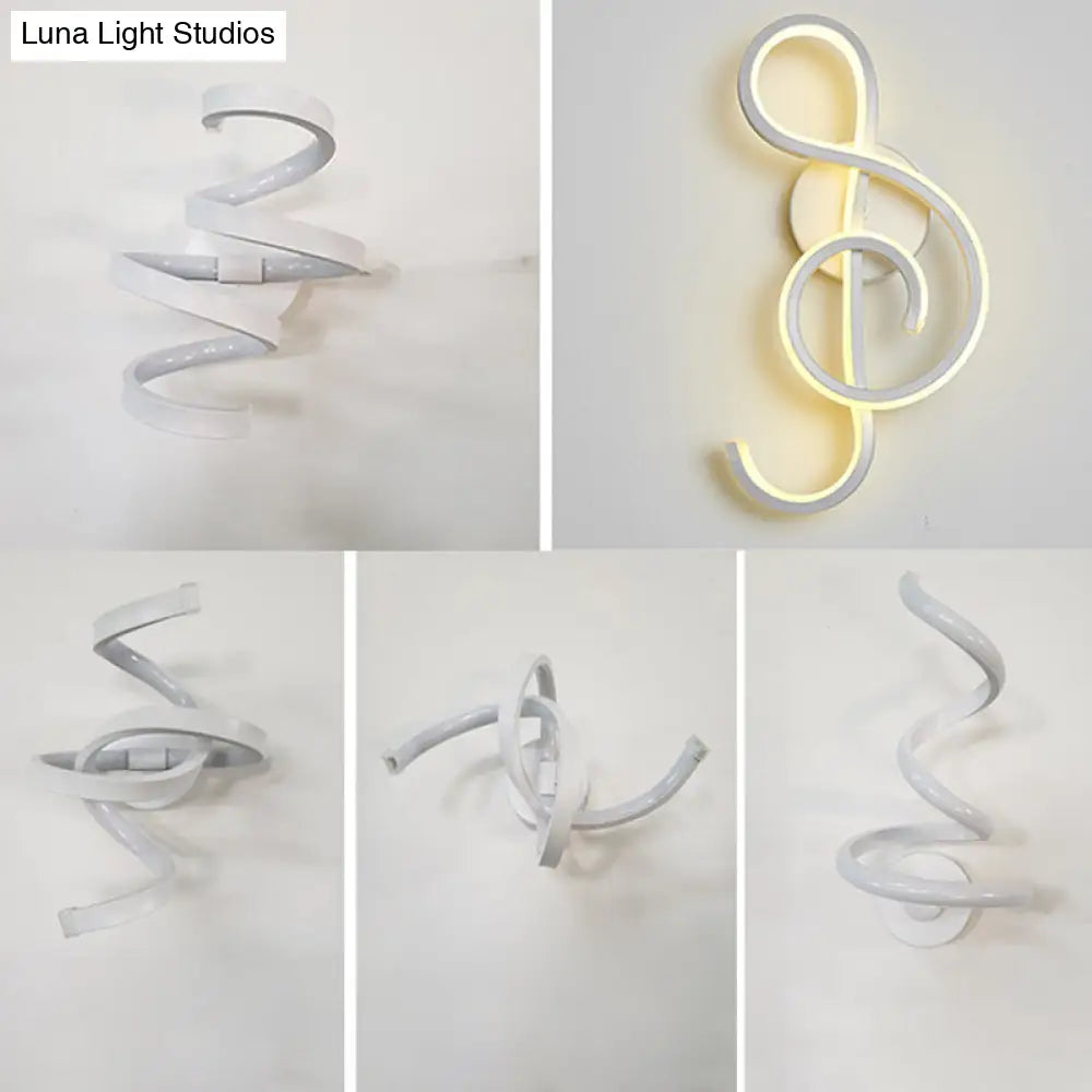 Musical Note Led Wall Sconce - Stylish Home Mount Lighting For Bedroom Or Living Room Décor