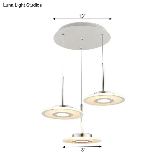 Nadège - Circular Acrylic Pendant Led Ceiling Light (Warm/White/Natural Light)