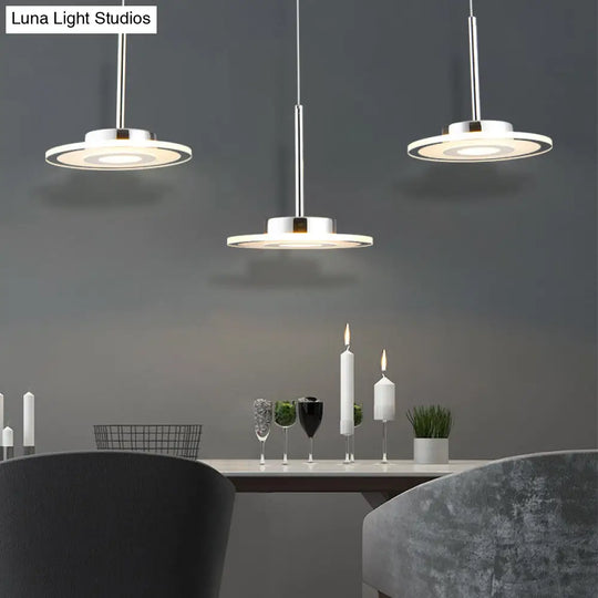 Nadège - Circular Acrylic Pendant Led Ceiling Light (Warm/White/Natural Light)