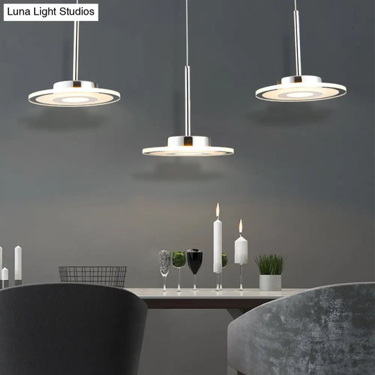 Nadã¨ge - Circular Acrylic Pendant Led Ceiling Light (Warm/White/Natural Light)