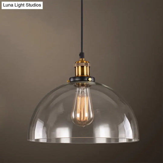 Sleek Glass Nautical Pendulum Light - Modern Geometric Dining Room Pendant Smoke Gray / Semicircle