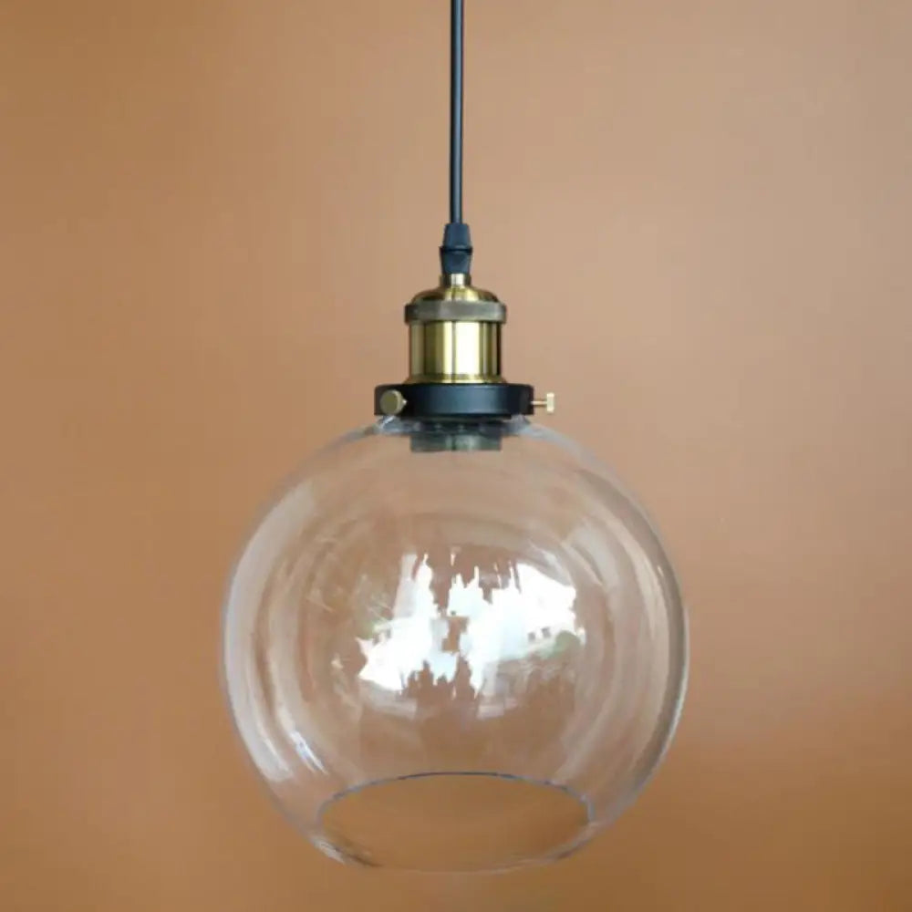 Nautical Glass Pendulum Pendant Light For Dining Room Suspension Clear / Globe
