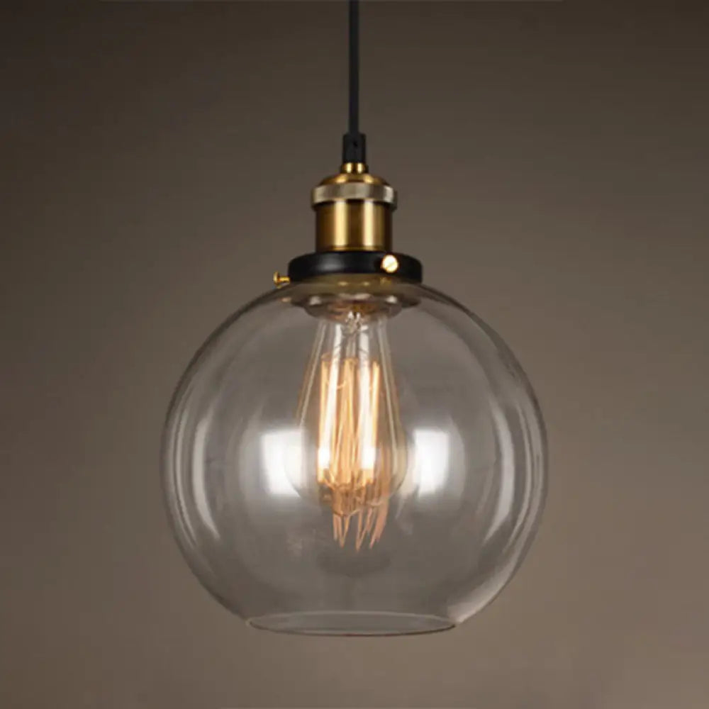 Nautical Glass Pendulum Pendant Light For Dining Room Suspension Smoke Gray / Globe
