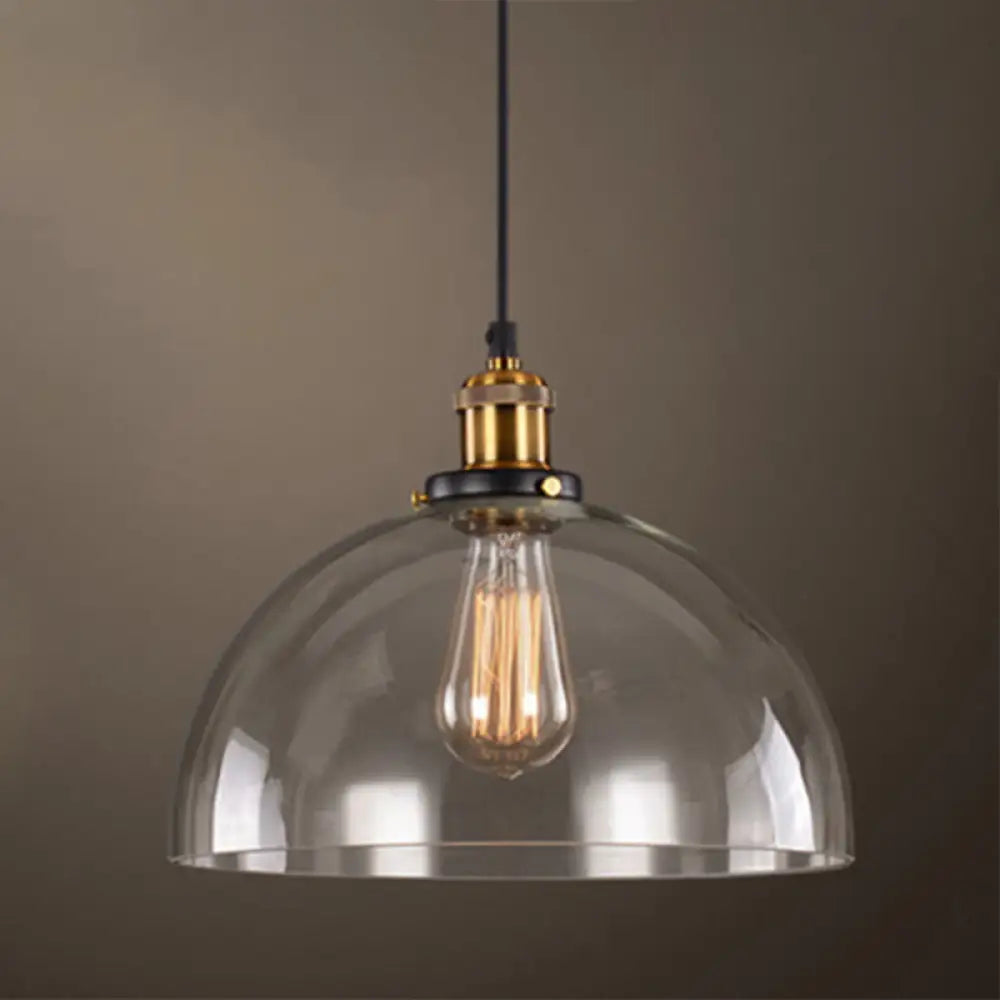 Nautical Glass Pendulum Pendant Light For Dining Room Suspension Smoke Gray / Semicircle