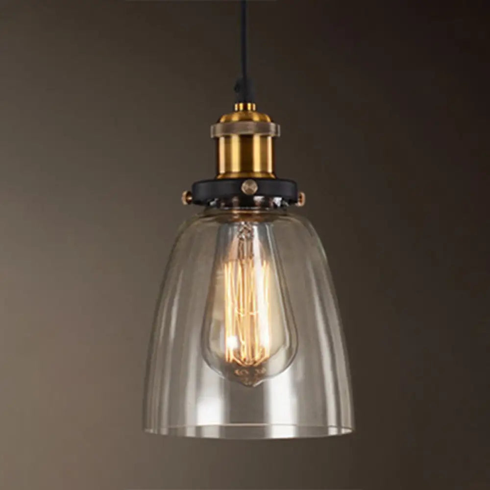 Nautical Glass Pendulum Pendant Light For Dining Room Suspension Smoke Gray / Wine