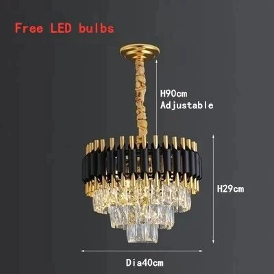 Selma Luxury K9 Crystal Chandeliers Round D40Cm / Changeable Light Chandelier