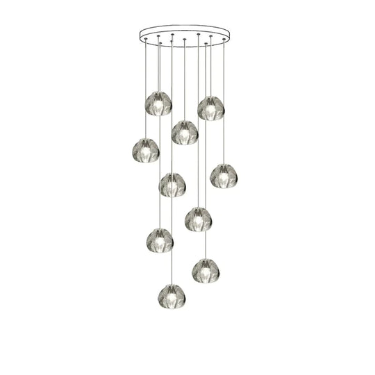 Nebular - Modern K9 Crystal LED meteor chandelier