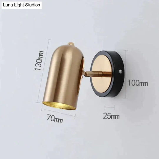 Nell Industrial Led Wall Sconce Gold Style 2 Lamp