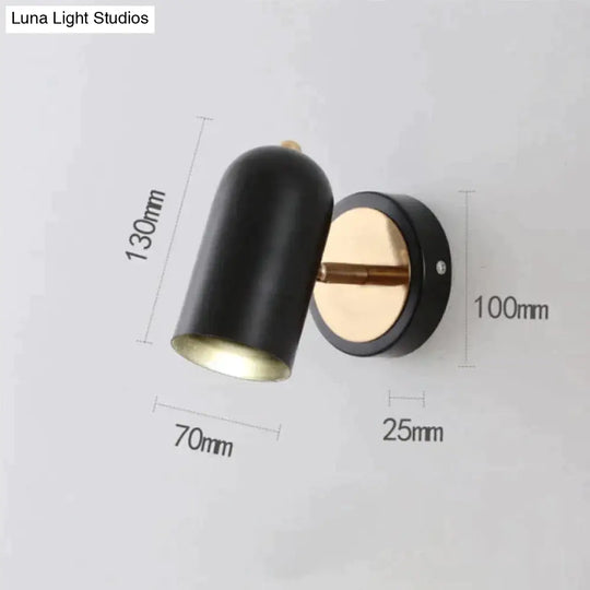 Nell Industrial Led Wall Sconce Black Style 2 Lamp