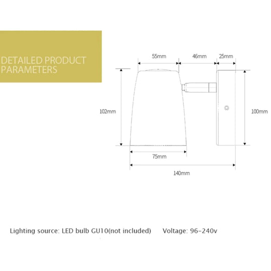 Aplique de pared LED industrial Nell