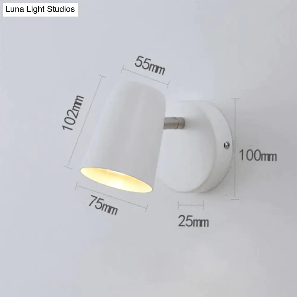 Nell Industrial Led Wall Sconce White Lamp