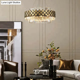Neva 2 - Designer Alloy and Crystal LED Chandelier For Dinning Room Living room Chandelier