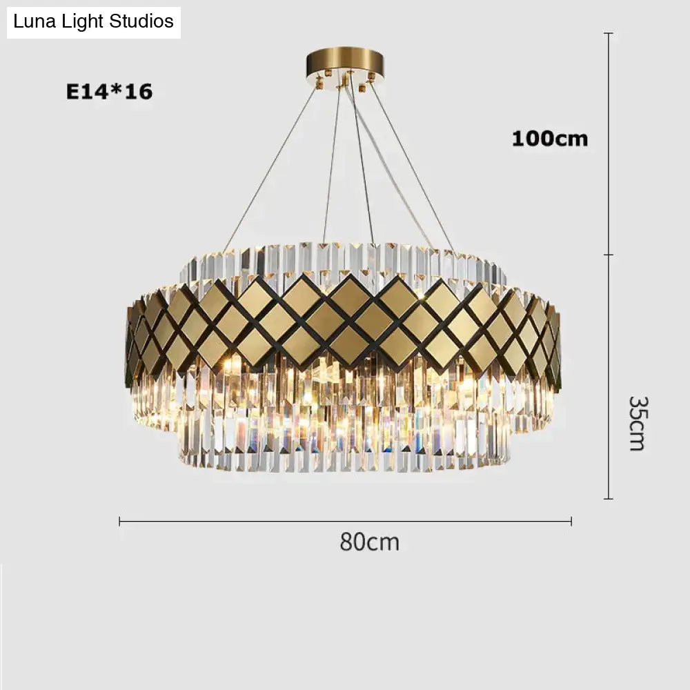 Neva 2 - Designer Alloy And Crystal Led Chandelier For Dinning Room Living Room