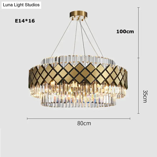 Neva - Designer Crystal Led Chandelier For Dinning Room Living Room Dia80Cm