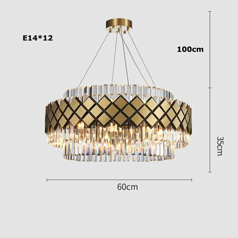 Neva - Designer Crystal LED Chandelier For Dinning Room Living room