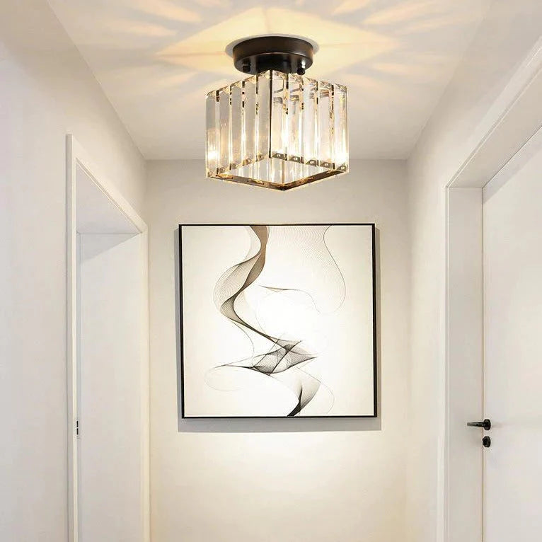 Nevaeh - Creative Simple Modern Square Crystal Corridor Porch Ceiling Lamp