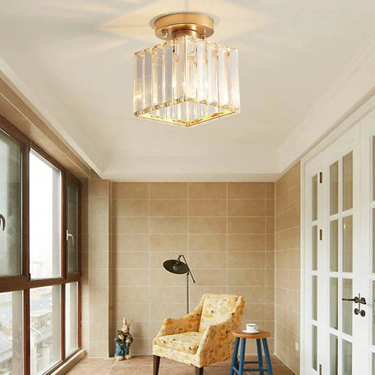 Nevaeh - Creative Simple Modern Square Crystal Corridor Porch Ceiling Lamp