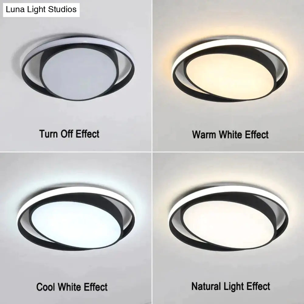 New Arrival Black/White Led Ceiling Chandelier For Living Study Room Bedroom Aluminum Modern Led