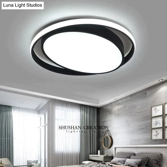 New Arrival Black/White Led Ceiling Chandelier For Living Study Room Bedroom Aluminum Modern Led